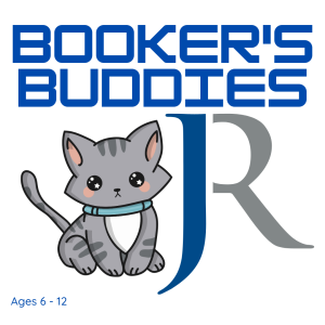 Booker's Buddies Jr logo with gray cat